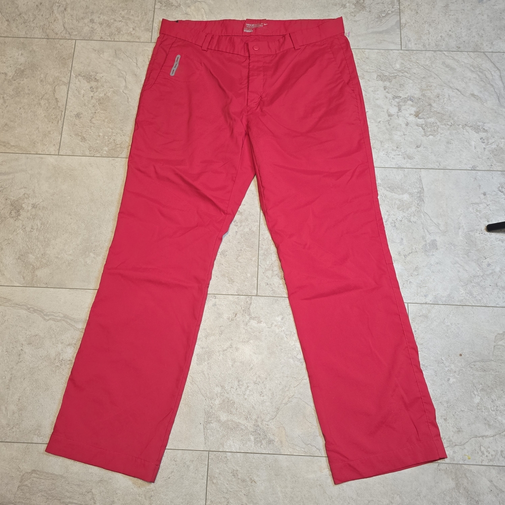 Nike Golf Pants Mens 35x30 Red Tour Performance Dri-FIT Stretch Golf 509737